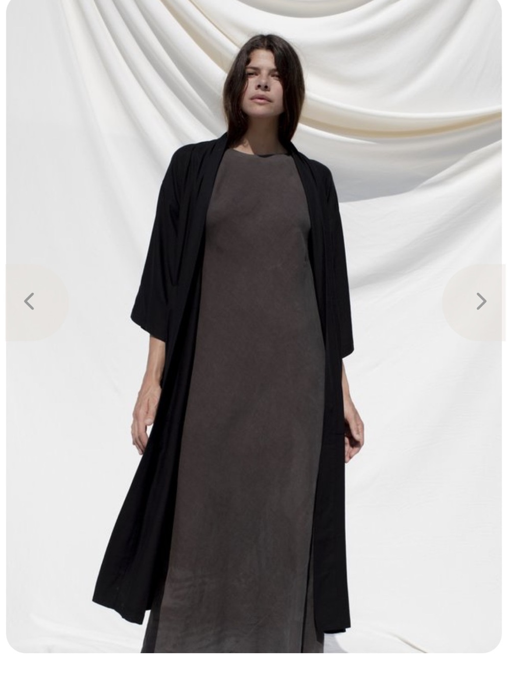 OZMA tank dress in pine silk linen Size M - Picture 2 of 6